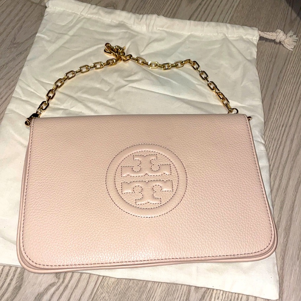 Tory Burch leather clutch